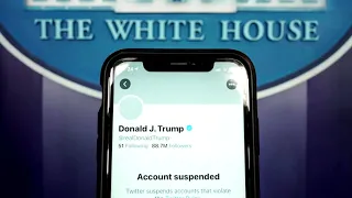 Twitter shares drop after Trump account ban