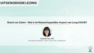 Wat is de Maatschappelijke Impact van Long COVID? - Jolande Sap, MA