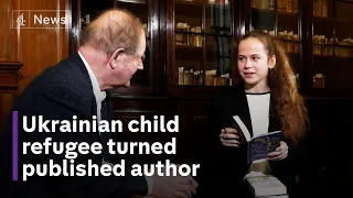 Yeva’s story: 13-year-old Ukrainian refugee turned author meets Michael Morpurgo