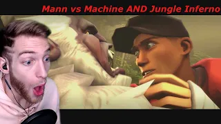 REACTING TO MANN VS MACHINE AND JUNGLE INFERNO!!!! TF2 Reaction!