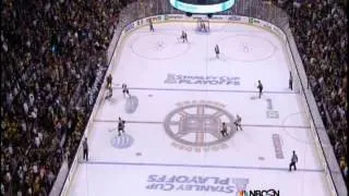 Patrice Bergeron  game winning goal for Boston.