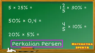 Cara  Mudah Perkalian Persen ( Dengan Bilangam Bulat, Pecahan, Bilangan Desimal, Persen )