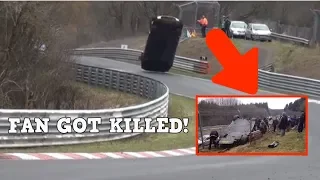 NISSAN GTR CRASH IN NURBURGRING AND KILLING A FAN! VOL 2