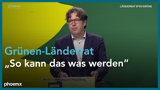 Grünen-Länderrat: Michael Kellner zur Eröffnung des kleinen Parteitags