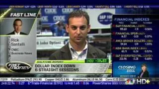 CNBC's Rick Santelli, 09/11/09, Before 1987 crash, the dollar fell while stocks went up