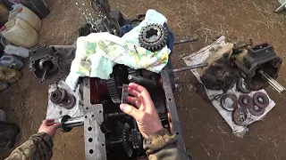 подробная сборка КПП трактора Т 30/detailed assembly of the T 30 tractor gearbox