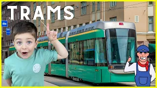 What is a TRAM? 🚊 Train Video for Kids | Trains for Toddlers 🚃 Mode of Transport