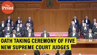 Chief Justice of India D Y Chandrachud administers oath of office to five new Supreme Court judges
