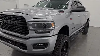 2022 RAM 2500 BIG HORN LEVEL C NIGHT HEMI BILLET SILVER 4K WALKAROUND 14519Z