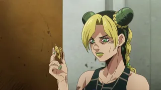 Jolyne receives the Arrow Pendant ang gets cut in her finger - JOJO Stone Ocean