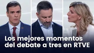 Los mejores momentos del debate entre Sánchez, Díaz y Abascal