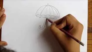 Как быстро нарисовать зонтик