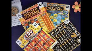 🏖🛫💎👑Scratch off session between Golden Fortune & Holiday Cash, and Gold 7’s v’s £100 Multiplier🏖🛫💎👑