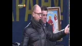 Арсеній Яценюк виступив зі сцени Євромайдану 12 січня 2014