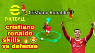 efootball 23 cristiano ronaldo skills 🥵😎 vs defender #shorts