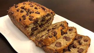 CHOCOLATE CHIPS BANANA BREAD - Super Soft and Moist