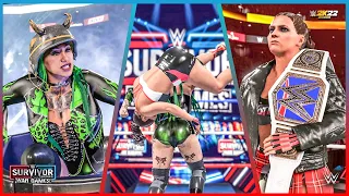 Wwe 2k22 : Ronda Rousey vs Shotzi Blackheart - Wwe Survivor Series War Games 2022 | Full Match 🔥