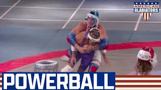 Big Tackles And Hard Hits In Powerball | American Gladiators