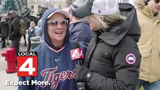 Excited fans fill Detroit ahead of Tigers Opening Day game