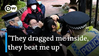 Anti-government protesters assaulted outside Chinese UK consulate – Police investigates | DW News