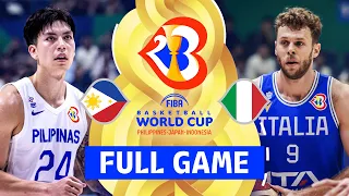 Philippines v Italy | Full Basketball Game | FIBA Basketball World Cup 2023