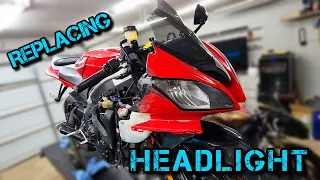 How to replace headlight on 08 - 16 R6