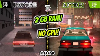 RTX Graphics Mod For Gta Vice City  | Low End PC | 2 GB Ram No GPU  | New Graphics Mod Gta VC | 2024