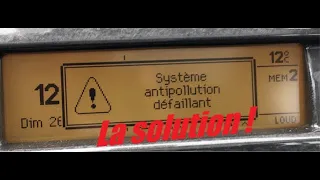 "Système Antipollution Défaillant" sur 207 1.6 HDi : J'ai trouvé la SOLUTION