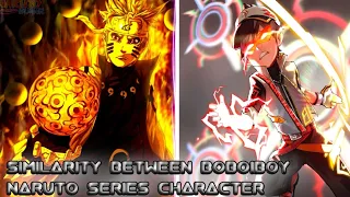 similarity between boboiboy & naruto series characters | naruto & boboiboy characters similarity