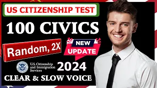 2024 (Easy Answers, Random) Official 100 Civics Questions for US Citizenship test