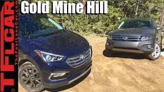 2016 Hyundai Santa Fe vs VW Tiguan take on the Gold Mine Hill Off-Road Review