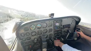 Cessna 172 insane Crosswind Landing - heavy turbulence