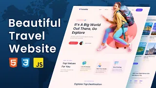 How to Build Travel Website From Scratch Using HTML CSS JavaScript