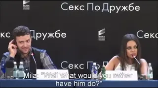 Mila Kunis smacks down a reporter in Russian