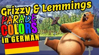 Grizzy and Lemmings Teaching German Language Colors Educational Language Video for Kids