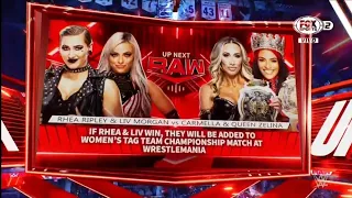 Rhea Ripley & Liv Morgan Vs Carmella & Queen Zelina - WWE Raw 07/03/2022 (En Español)