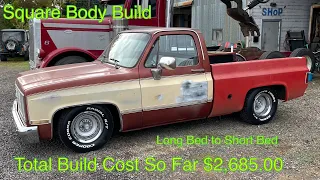 Chevy C10 Square body long bed to short bed part 4 Vice Grip Garage ls Rust GMC Short Box C10