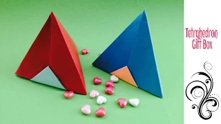 Tetrahedron | Pyramid Gift Box - DIY Origami Tutorial by Paper Folds