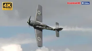 GLORIOUS RC SOUND from 6 MOKI RADIAL GIANT SCALE WARBIRDS FW190s, CORSAIR, P-47s [*UltraHD and 4K*]