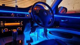 BMW 3 Series E90 Ambient Light Install | RGB LED Car Interior Lights | Car Ambient Lights