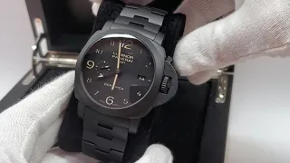 Panerai Luminor 1950 3-Day GMT Ceramic on Bracelet, Ref PAM00438