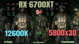 i5 12600k vs Ryzen 5800x3d 6700xt