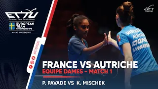 Prithika PAVADE vs Karoline MISCHEK | France-Autriche | Malmö 2023