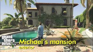 Michael's Mansion exterior day tour | GTA V