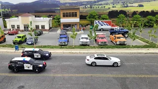 Crazy and Wild Police Chase  in 1/64 scale.