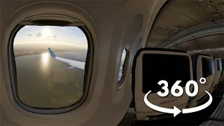 360 VR | X-Plane 12 — Approach and landing in Buenos Aires, Aeroparque (SABE) — passenger view