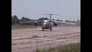 Antonov AN-178 takes off from the airport on Antonov Company 2015