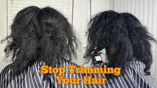 🚫 Stop Trimming Your Natural Hair | Finger Detangling COMBLESS Method