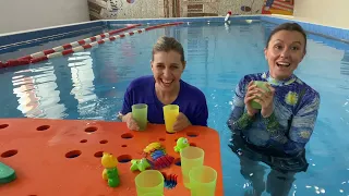 Мастер класс как разнообразить занятия в бассейне с помощью стаканчиков