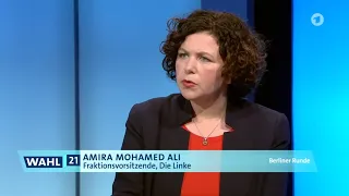 Amira Mohamed Ali am 6. Juni 2021 in der ARD Berliner Runde